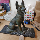 Art Deco spelter figure of a German Shepherd