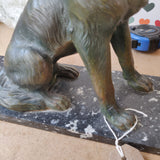 Art Deco spelter figure of a German Shepherd