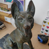 Art Deco spelter figure of a German Shepherd