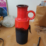 Mid century Scheurich vase with lava glaze