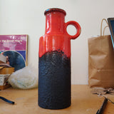 Mid century Scheurich vase with lava glaze