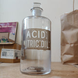 Vintage apothecary bottle - Acid. Nitric. Dil